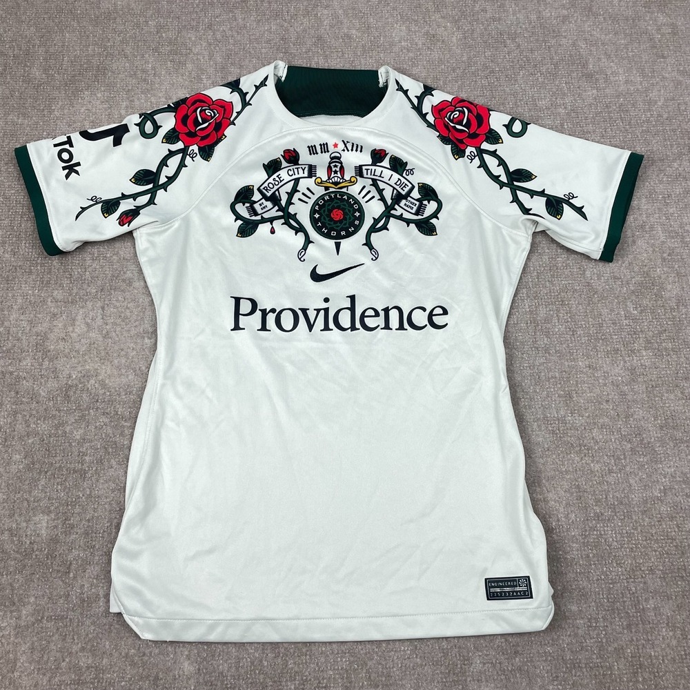 Portland Thorns FC NWSL 2023 Nike Dri Slim Fit Away Jersey Womens Small White